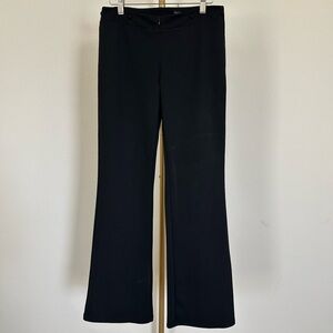 Vintage Y2K Express Classic Black Flared Trousers Pants - Size 3/4